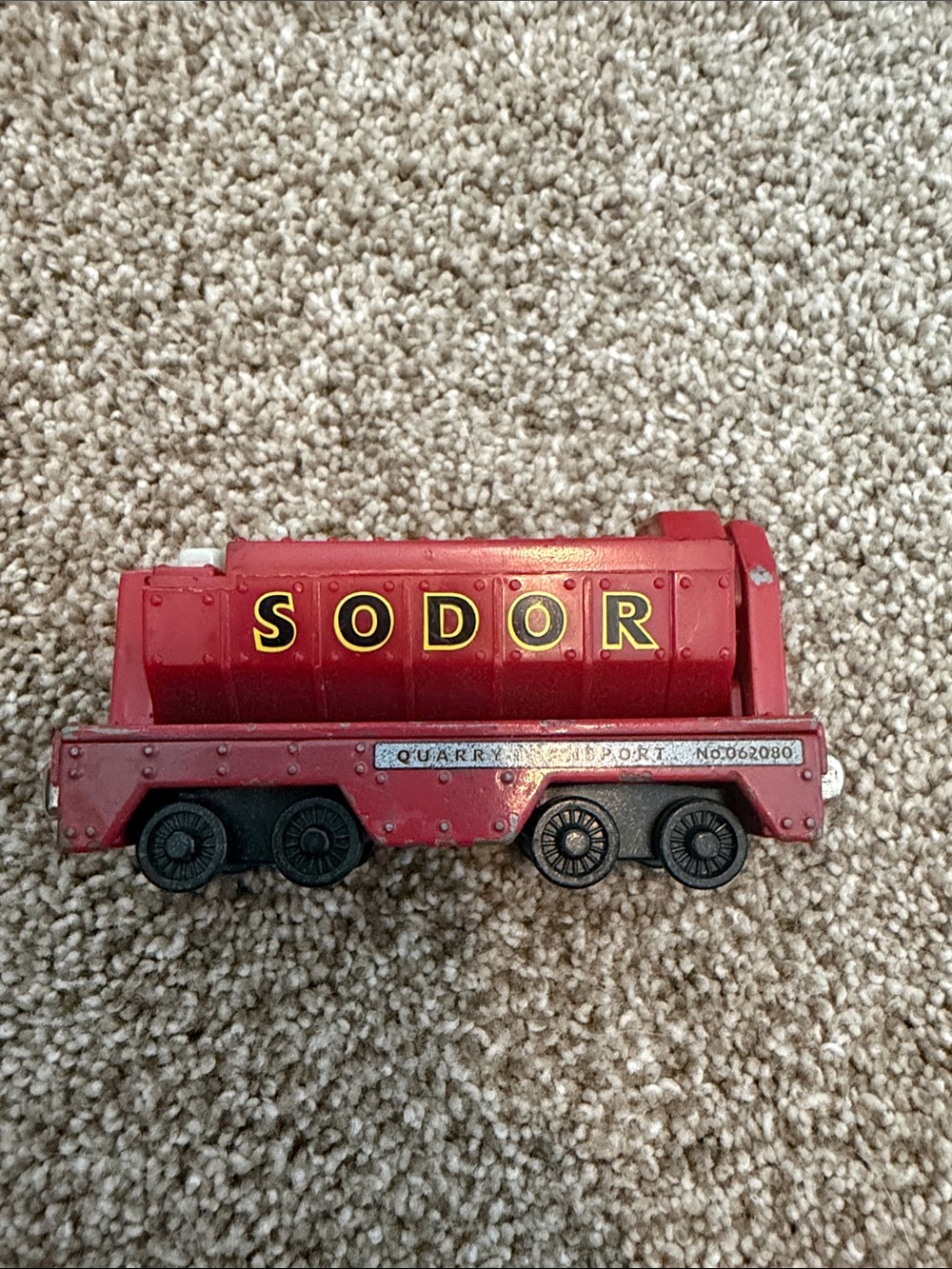 SODOR Red Quarry Tanker Rail Car Toy